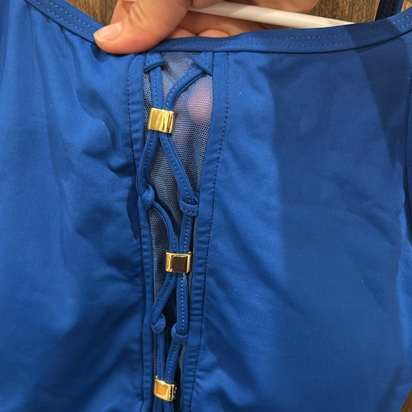 NWOT… La Blanca Bright Blue One Piece Swimsuit/ sz 6 - Picture 2 of 2